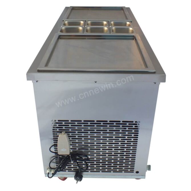 Commercial Double Square Pan Fried ice cream machine CB-500SF+6 - Imagem 3