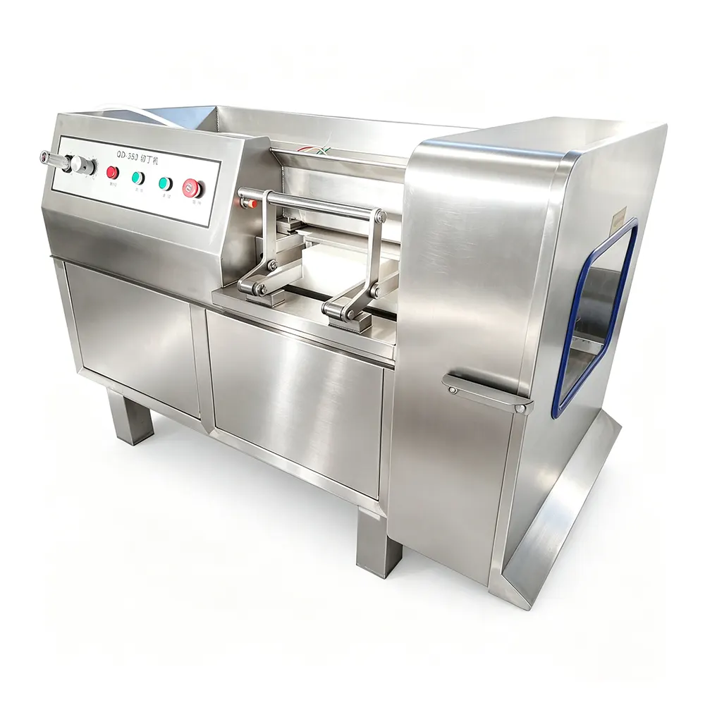 Newin QD-350 — машина для нарезки мяса кубиками, вид спереди