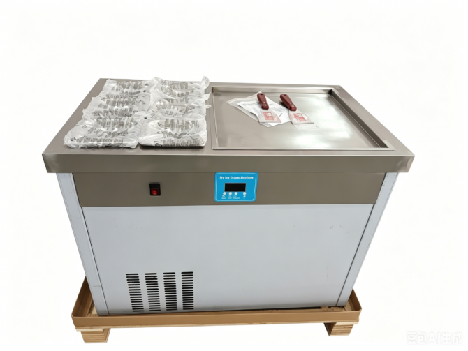 Thailand style roll fry pan ice cream machine - Image 3
