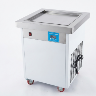 Máquina de sorvete frito quadrada, máquina de sorvete em rolo.