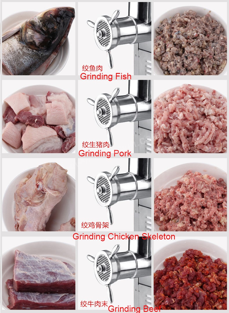 Use of meat grinder