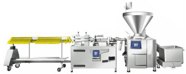 vacuum sausage filler and its application with sausage tying machine 1