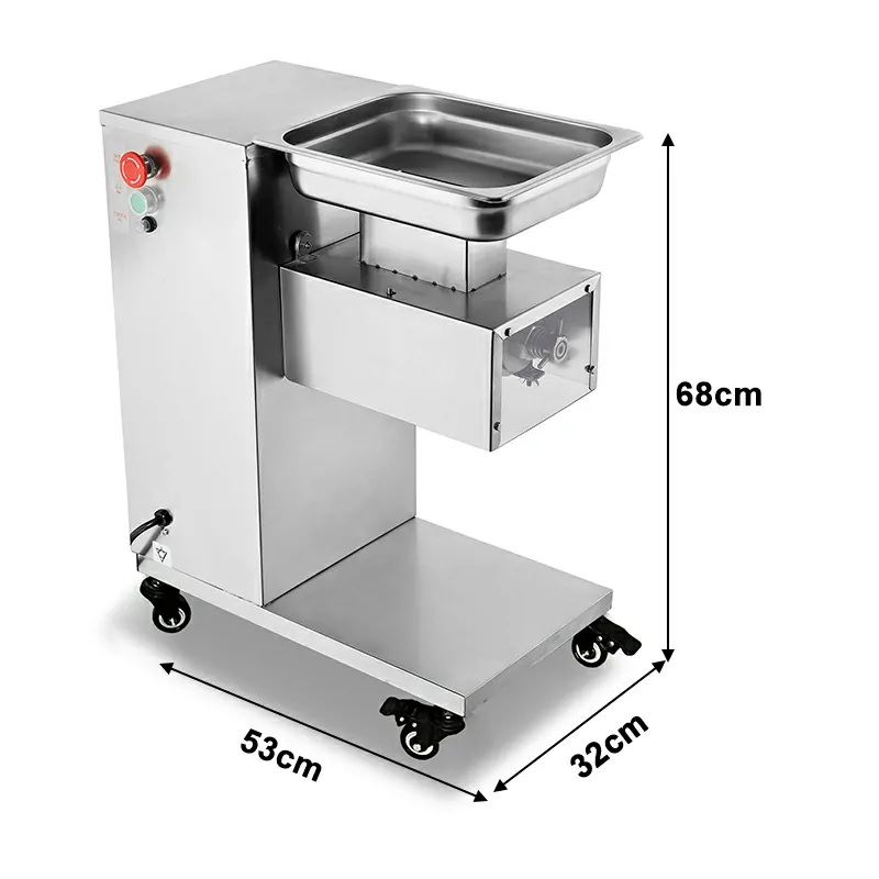 Stainless Steel Meat Cutter Machine Size QE